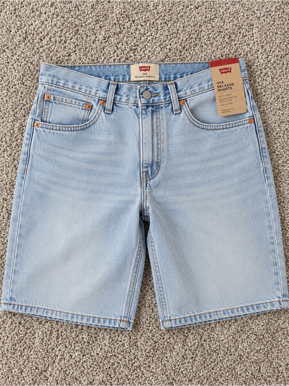 Levi's Light Blue Denim Relaxed-Fit Jean Shorts